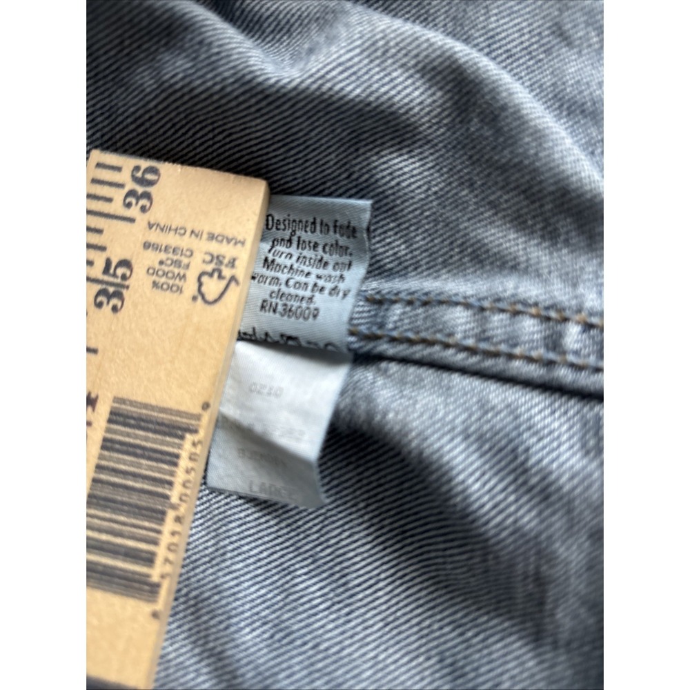 Vtg Jean Jacket Cropped Calvin Klein Denim 90s Y2K Rory Lorelai Gilmore Girls - Picture 13 of 13